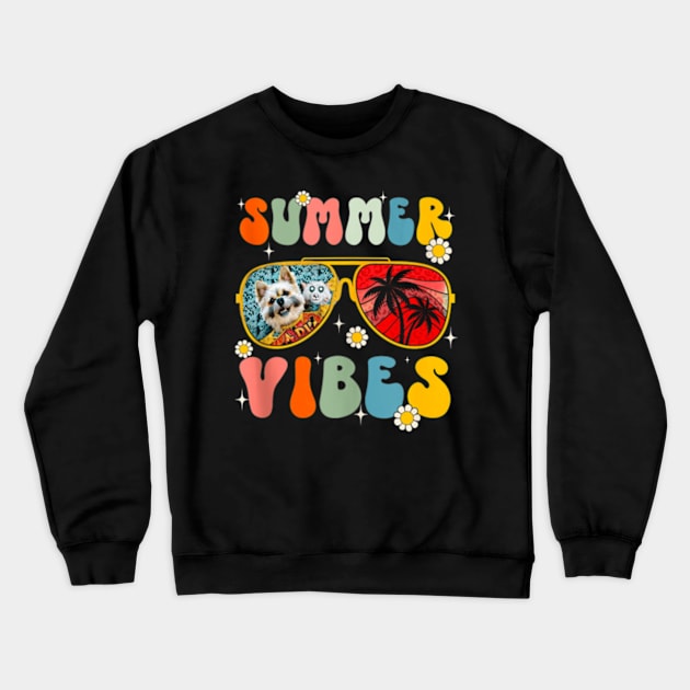 Summer Vibes Retro Glasses Crewneck Sweatshirt by cutestuffs